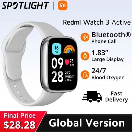 [World Premiere] Xiaomi Redmi Watch 3 Active 1.83'' LCD Display Blood Oxygen Heart Rate Bluetooth Voice Call 100+ Sport Modes