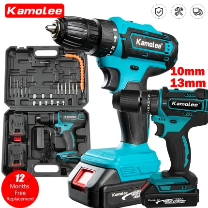 10mm/13mm Brushed Cordless Electric Impact Drill Electric Screwdriver Home DIY Power Tools For Makita 18V Battery[Kamolee]