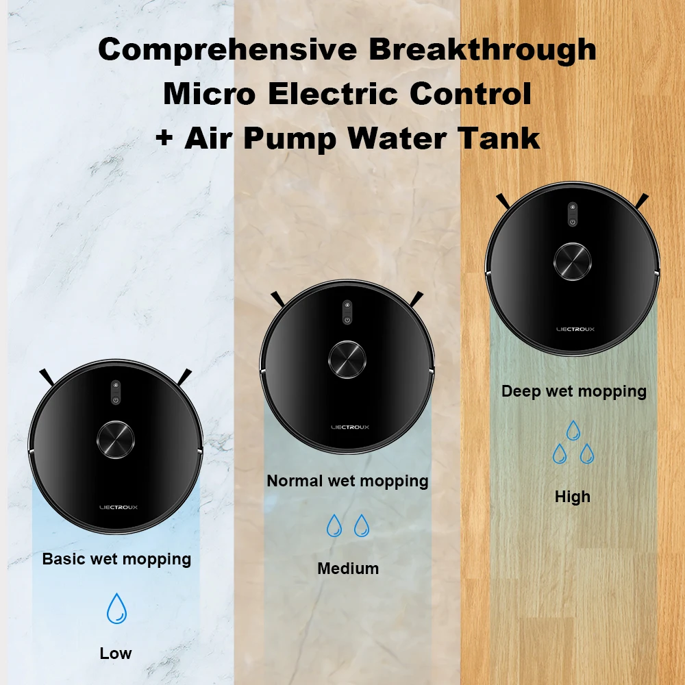 Robot Vacuum Cleaner Liectroux / LILIN X6,Laser Lidar Navigation,Wet & Dry Mopping,6.5KPa Suction,Multi-Floor Map,Carpet Boost - AliExpress - Image 6