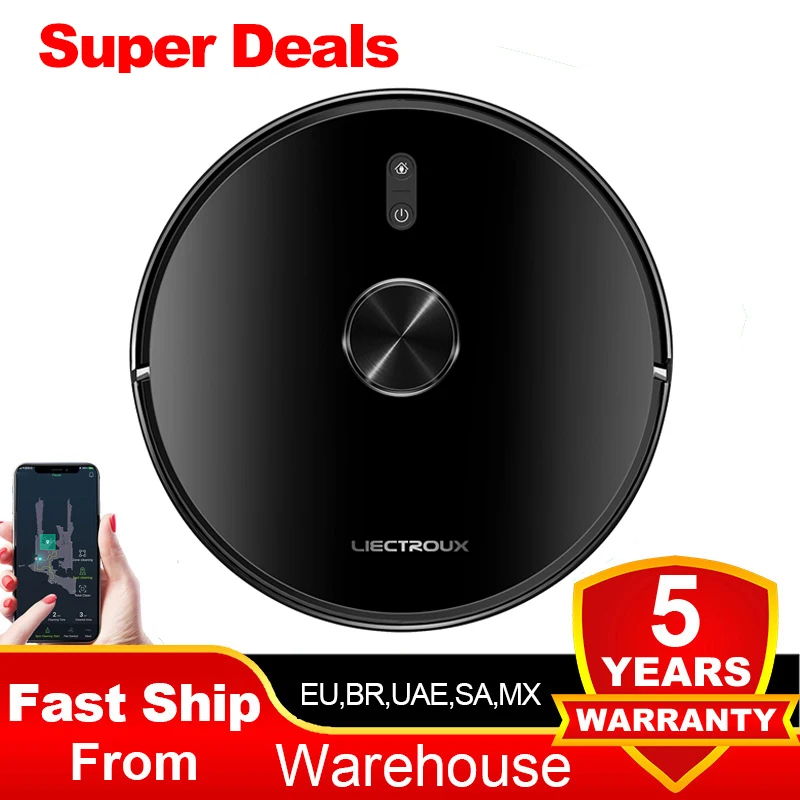 Robot Vacuum Cleaner Liectroux / LILIN X6,Laser Lidar Navigation,Wet & Dry Mopping,6.5KPa Suction,Multi-Floor Map,Carpet Boost - AliExpress
