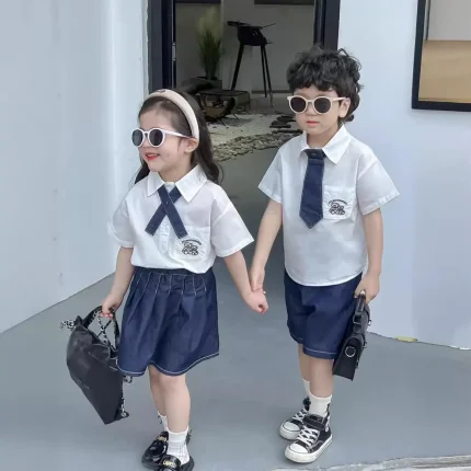 Kindergarten Suit Summer Clothing Childrens Performance Dress Recitation Competition Chorus Primary School Student Outfits - AliExpress